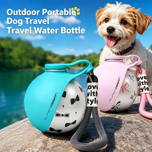 Botella de agua portátil 2 en 1 para paseos con perro - Toby & Luna
